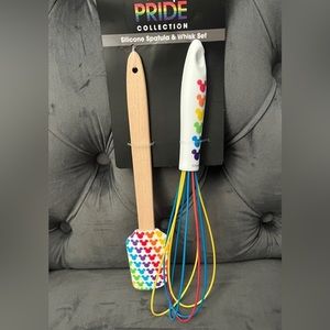 Disney mickey mouse pride collection silicone spatula and whisk set